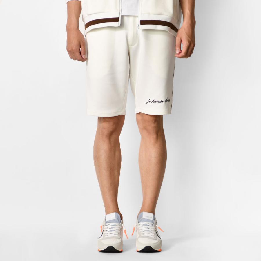 ハーフパンツ メンズ ショートパンツ 膝丈 膝上丈 サイドライン ビター系 オラオラ系 サーフ系 刺繍 白 黒 ホワイト ブラック M L XL | EVOLUTION | 09