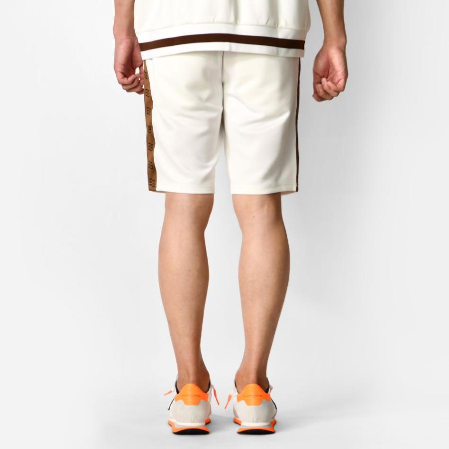 ハーフパンツ メンズ ショートパンツ 膝丈 膝上丈 サイドライン ビター系 オラオラ系 サーフ系 刺繍 白 黒 ホワイト ブラック M L XL | EVOLUTION | 11