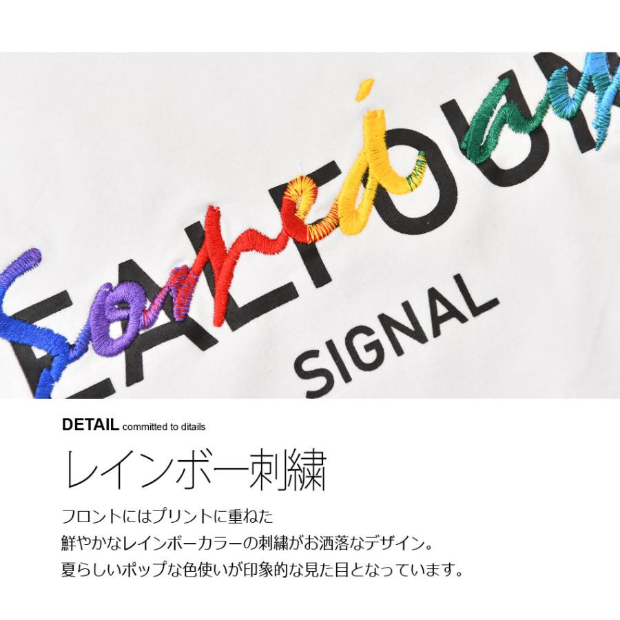 Tシャツ メンズ 半袖Tシャツ 半袖 カットソー クルーネック 刺繍 ロゴ モード系 サーフ系 ビター系 タイト 細め ホワイト ブラック 白 黒 M L XL LL 2L | EVOLUTION | 03