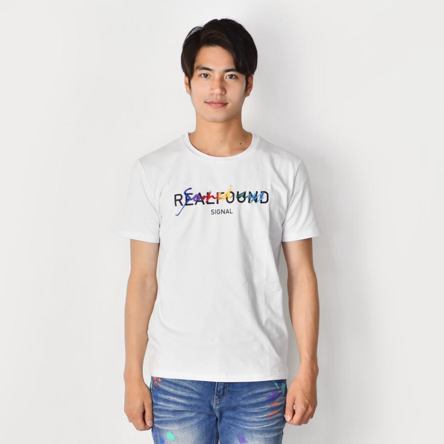 Tシャツ メンズ 半袖Tシャツ 半袖 カットソー クルーネック 刺繍 ロゴ モード系 サーフ系 ビター系 タイト 細め ホワイト ブラック 白 黒 M L XL LL 2L | EVOLUTION | 08