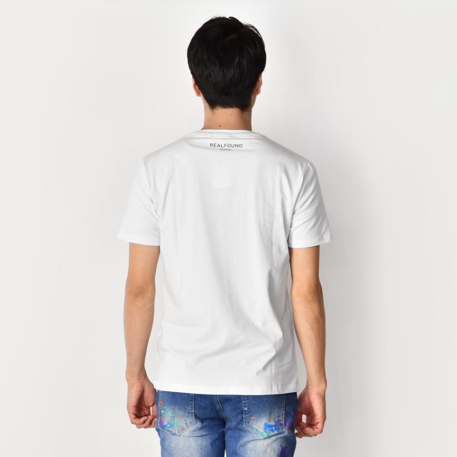 Tシャツ メンズ 半袖Tシャツ 半袖 カットソー クルーネック 刺繍 ロゴ モード系 サーフ系 ビター系 タイト 細め ホワイト ブラック 白 黒 M L XL LL 2L | EVOLUTION | 09