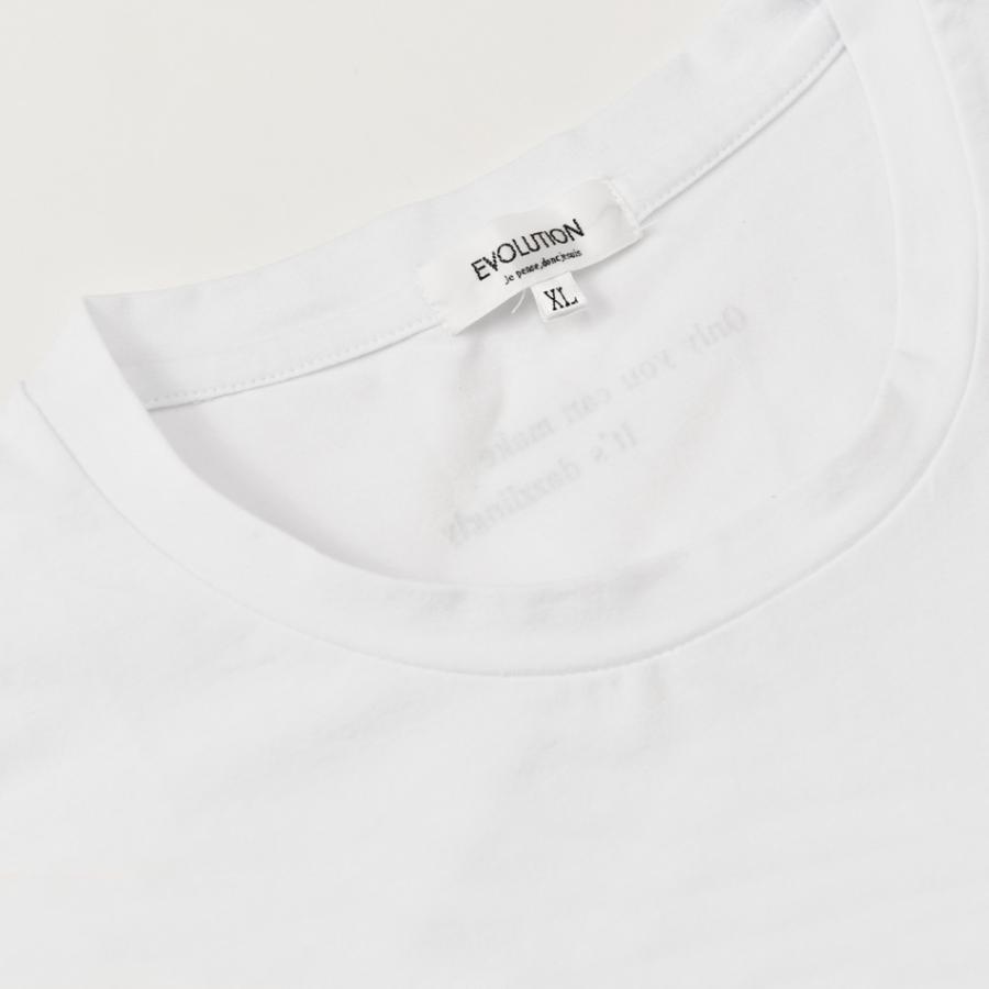 Tシャツ メンズ 半袖Tシャツ 半袖 カットソー クルーネック 丸首 刺繍 プリント ロゴ 唇プリント サーフ系 モード系 ビター系 ホワイト ブラック 白 黒 M L XL | EVOLUTION | 10