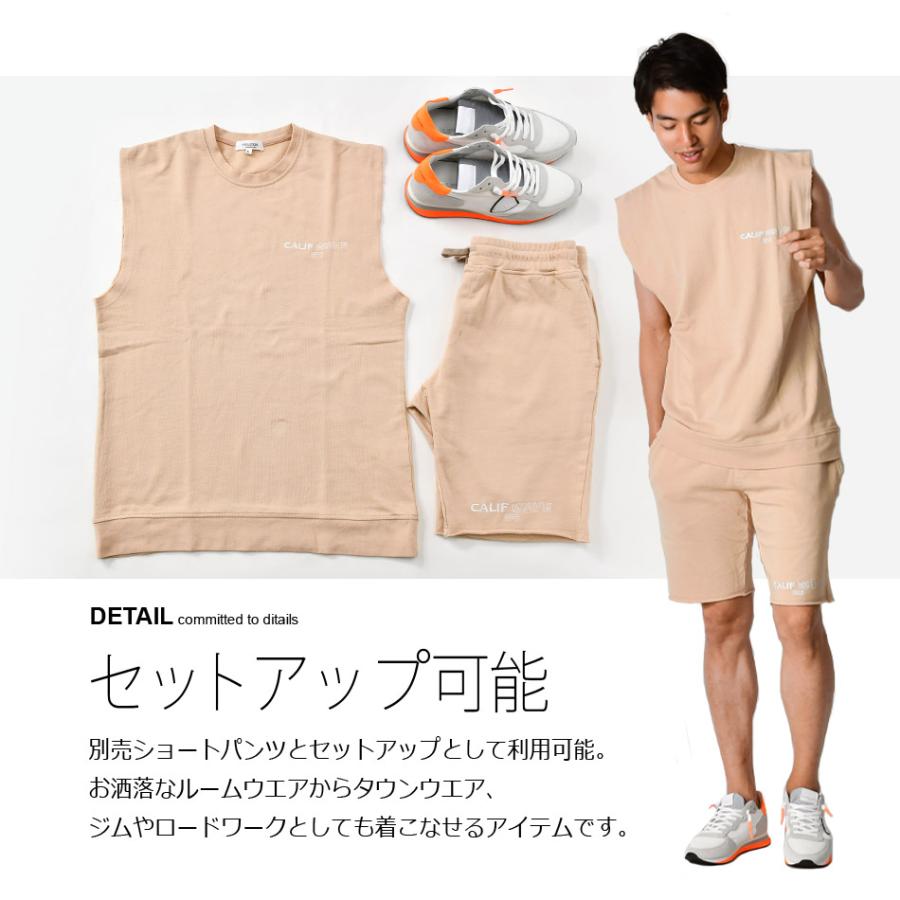 タンクトップ メンズ ノースリーブ セットアップ(別売) ストリート サーフ ビター 韓国ファッション ジムウエア 白 黒 ホワイト ベージュ ブラック M L XL LL 2L | EVOLUTION | 04