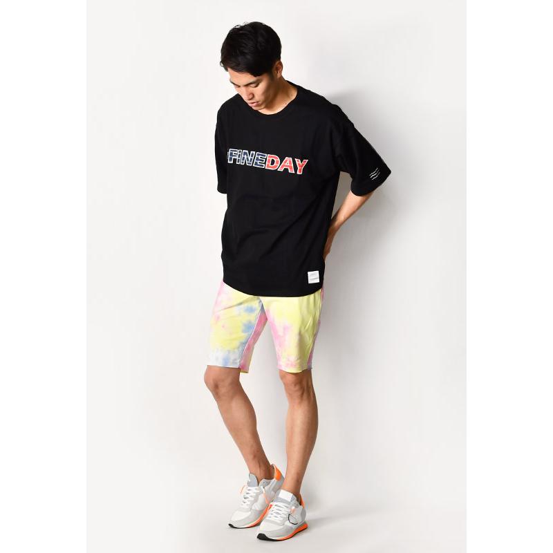 ハーフパンツ メンズ ショートパンツ ハーパン タイダイ染め 膝丈 膝上丈 ストリート サーフ ビター 韓国ファッション ピンク イエロー ネイビー M L XL LL 2L | EVOLUTION | 07