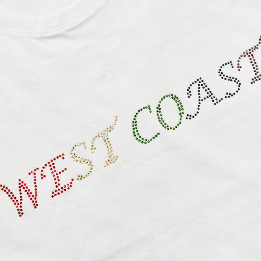 ビッグシルエット Tシャツ メンズ 半袖 大きいサイズ 韓国 モード ストリート系 サーフ ビター ラインストーン ロゴ ホワイト ブラック 白 黒 M L XL | EVOLUTION | 11