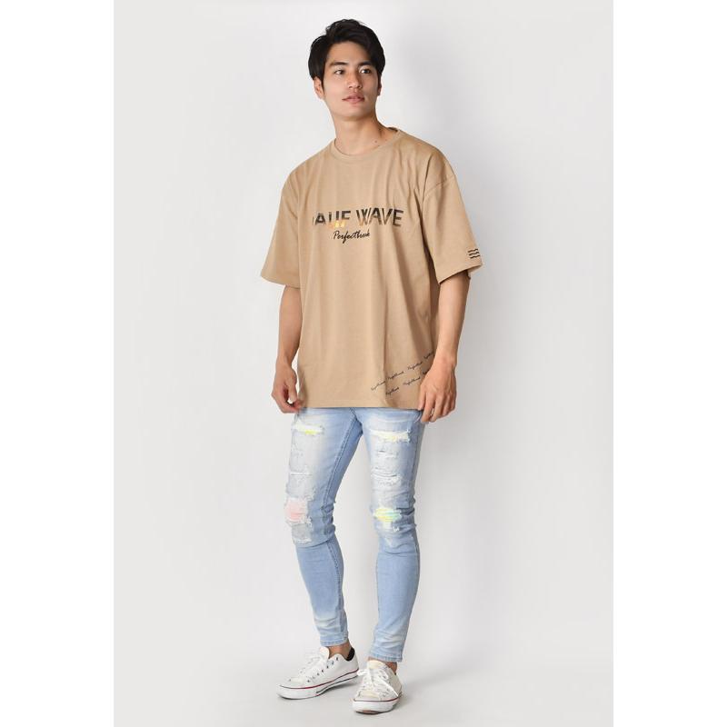 スキニー デニム ジーンズ メンズ アンクルパンツ クラッシュ加工 ユーズド加工 ストリート ビター 韓国 ブルー ストレッチ S | EVOLUTION | 06