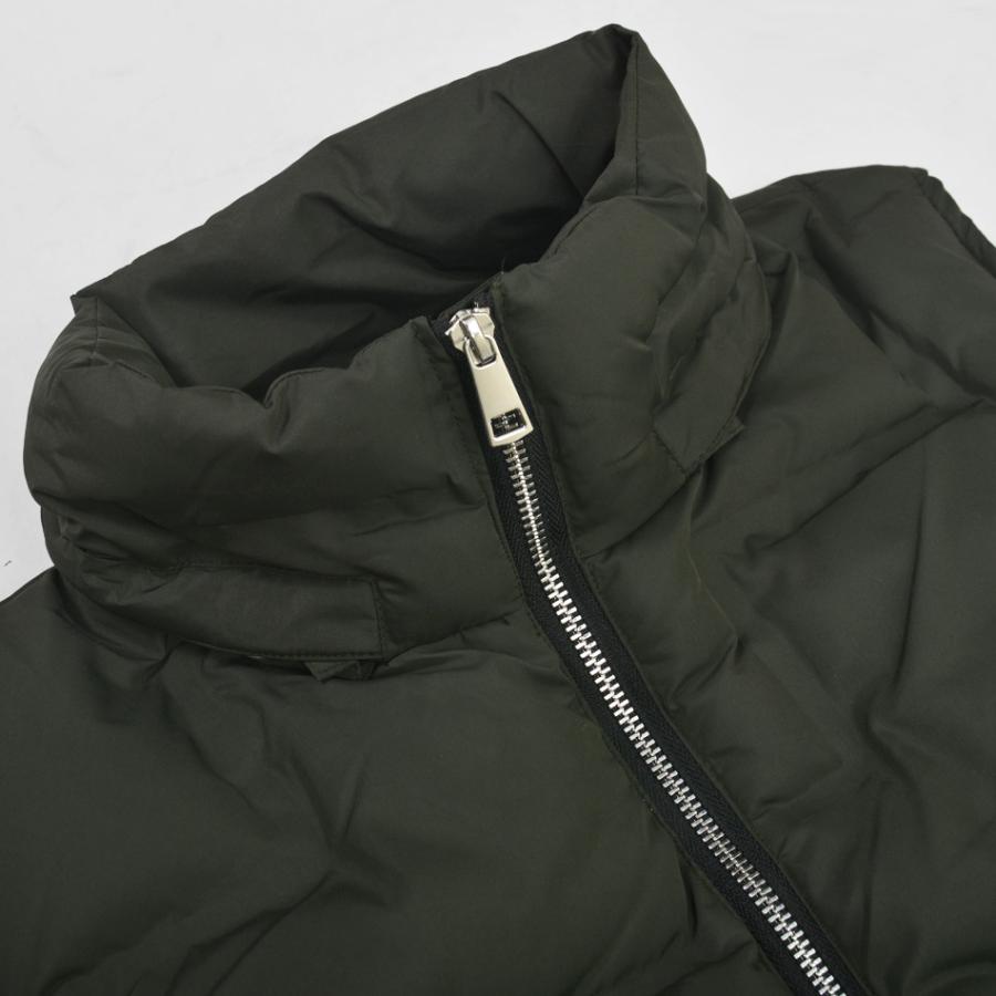 ダウンベスト メンズ 中綿 シームレス 撥水加工 フード取り外し可 無地 モード アウトドア サーフ 暖かい 軽い ホワイト カーキ ブラック 白 黒 M L XL 23504 | EVOLUTION | 16