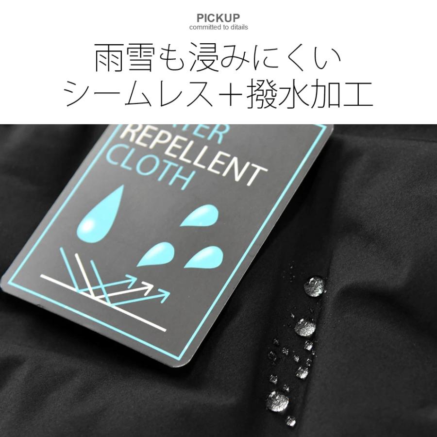ダウンベスト メンズ 中綿 シームレス 撥水加工 フード取り外し可 無地 モード アウトドア サーフ 暖かい 軽い ホワイト カーキ ブラック 白 黒 M L XL 23504 | EVOLUTION | 05
