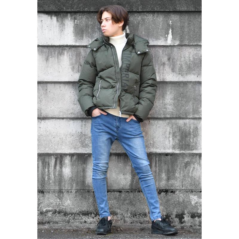 中綿ジャケット ダウンジャケット メンズ 厚盛ロゴ フード取り外し可 撥水加工 FELLEX中綿 春秋冬 サーフ系 ビター系 アウトドア系 黒 カーキ ブラック M L XL | EVOLUTION | 07