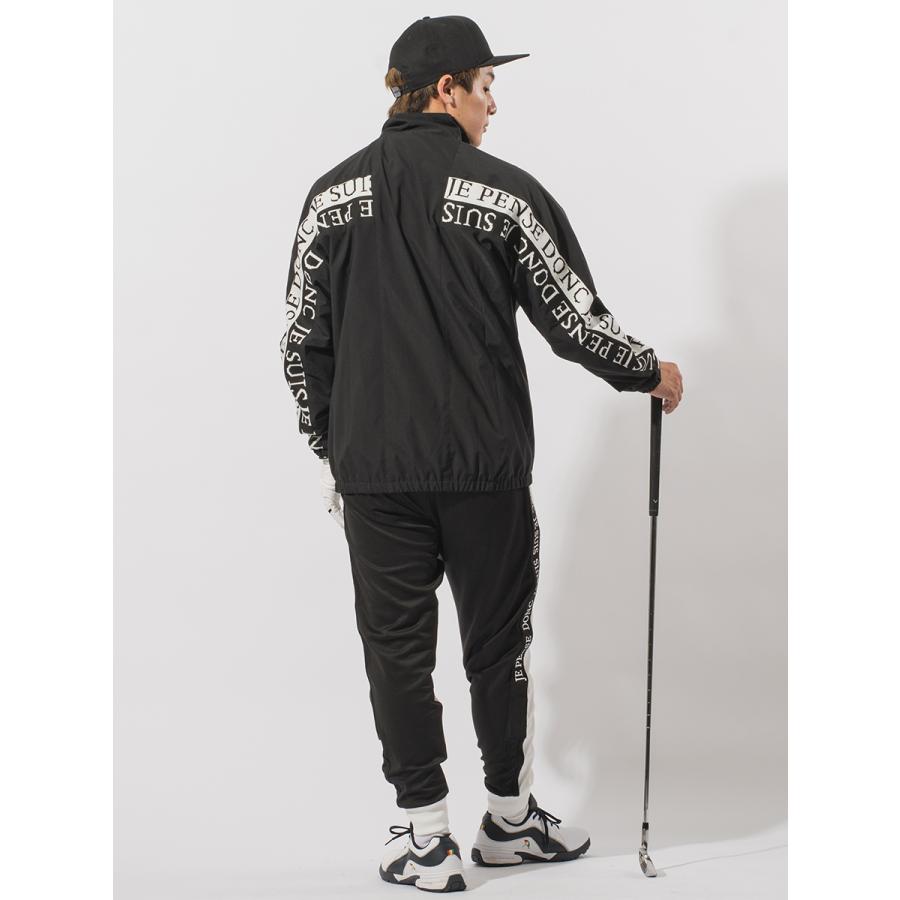 ナイロンダブルライントラックジャケット メンズ ロゴ ゴルフ アウトドア ストリート 白 黒 ホワイト ベージュ ブラック M L XL | EVOLUTION | 17