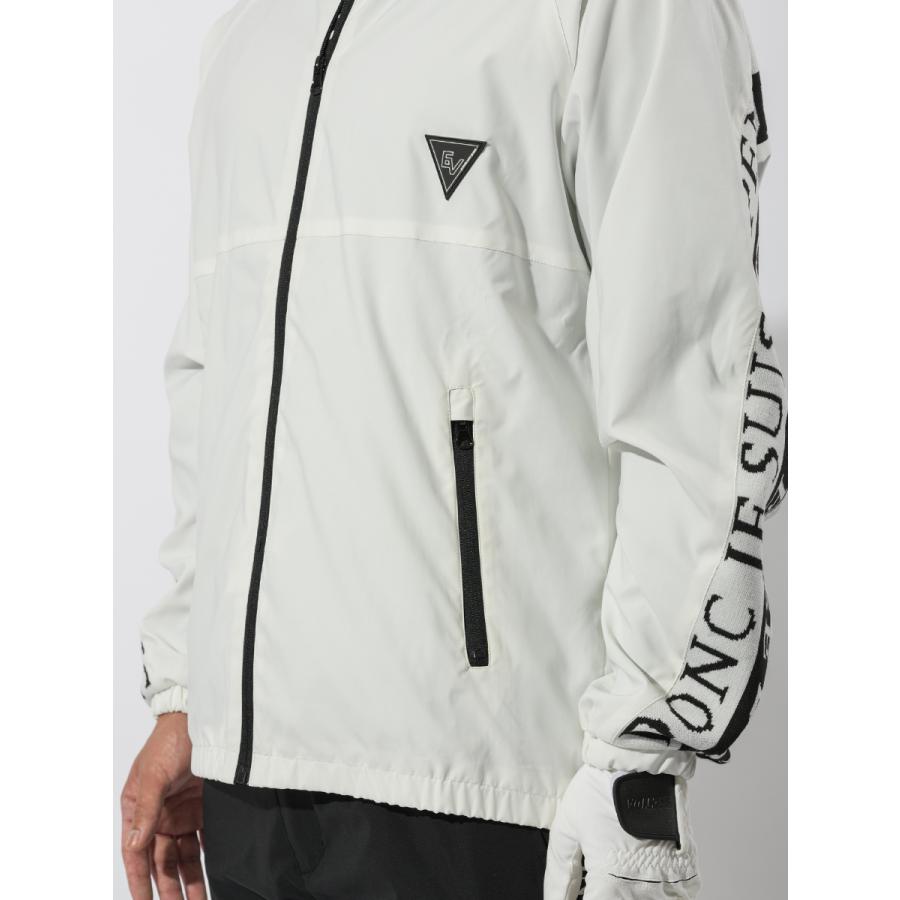 ナイロンダブルライントラックジャケット メンズ ロゴ ゴルフ アウトドア ストリート 白 黒 ホワイト ベージュ ブラック M L XL | EVOLUTION | 19