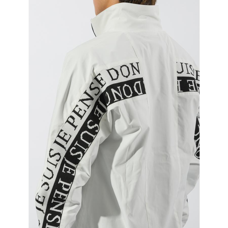 ナイロンダブルライントラックジャケット メンズ ロゴ ゴルフ アウトドア ストリート 白 黒 ホワイト ベージュ ブラック M L XL | EVOLUTION | 20