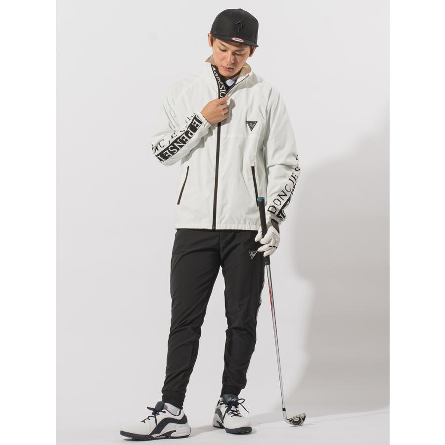 ナイロンダブルライントラックジャケット メンズ ロゴ ゴルフ アウトドア ストリート 白 黒 ホワイト ベージュ ブラック M L XL | EVOLUTION | 07