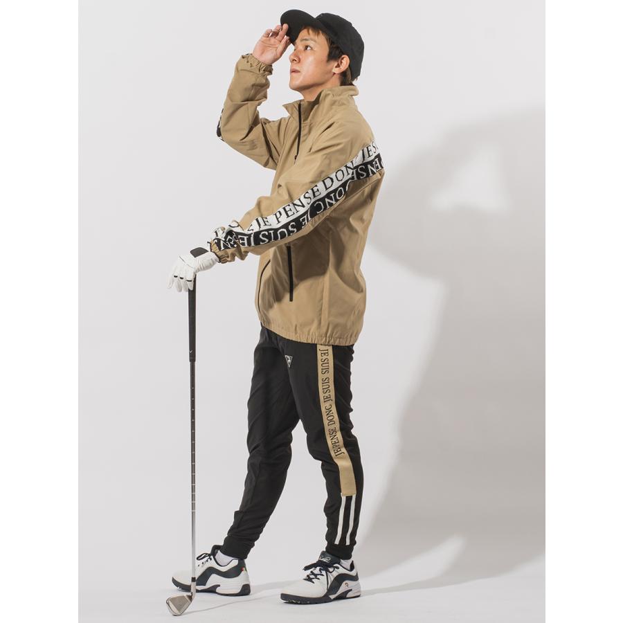 ナイロンダブルライントラックジャケット メンズ ロゴ ゴルフ アウトドア ストリート 白 黒 ホワイト ベージュ ブラック M L XL | EVOLUTION | 11