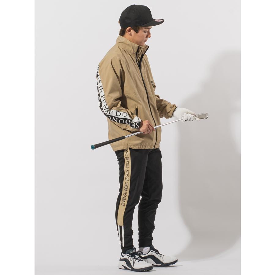 ナイロンダブルライントラックジャケット メンズ ロゴ ゴルフ アウトドア ストリート 白 黒 ホワイト ベージュ ブラック M L XL | EVOLUTION | 12