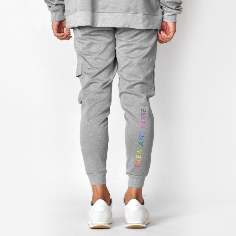 ジョガーパンツ メンズ スウェットパンツ ロゴ プリント ポンチ 細め ミリタリー サーフ ビター ストリート オラオラ系 お兄系 黒 グレー ブラック M L XL | EVOLUTION | 10