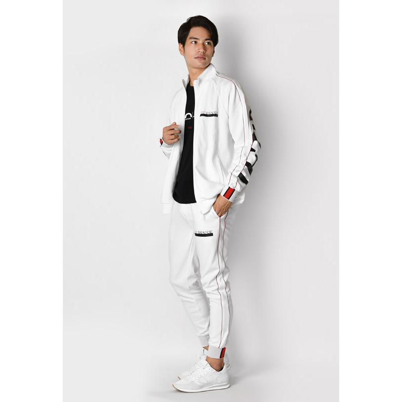 トラックジャケット メンズ ジャージ ロゴ ストリート サーフ ビター モード オラオラ 部屋着 春秋冬 ラグランスリーブ 白 黒 ホワイト ブラック M L XL | EVOLUTION | 05