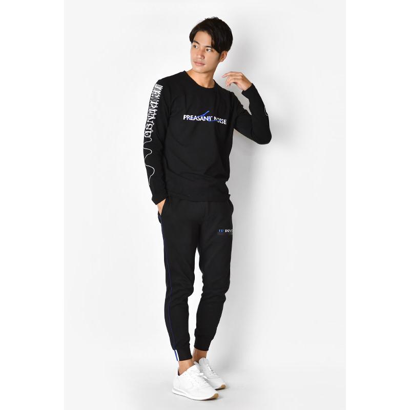 ジョガーパンツ メンズ ジャージ スウェットパンツ ライン ロゴ ストリート サーフ ビター オラオラ 春夏秋冬 白 黒 ホワイト ブラック M L XL | EVOLUTION | 06