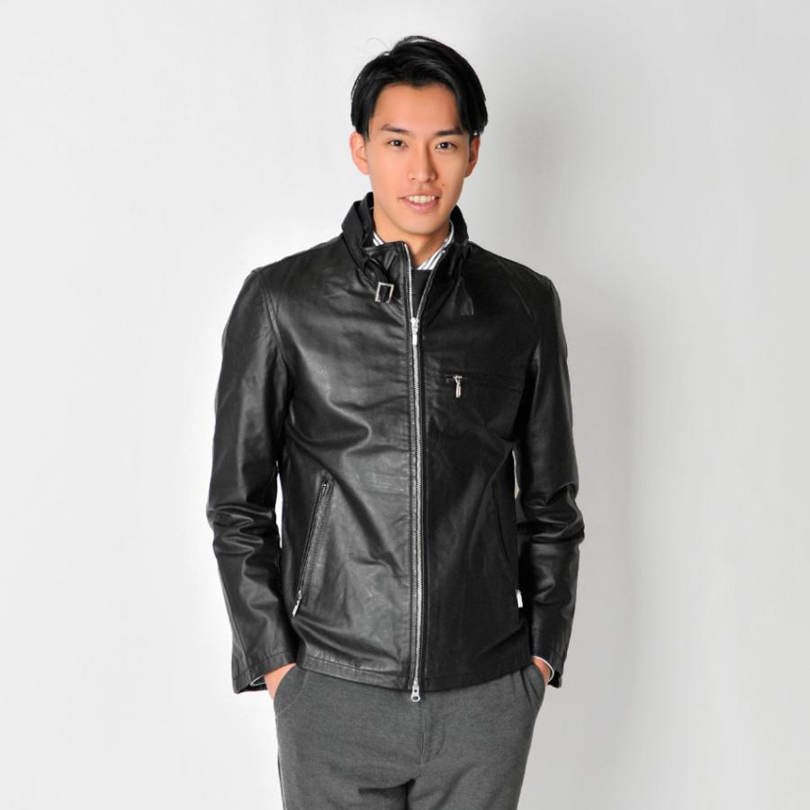 レザージャケット メンズ 本革 キャメル ブルー 青 ブラック 黒 M L XL 2L L ライダース シングル 革ジャン リアルレザー 春 秋 Sacro サークロ hk 13567 | sacro | 11