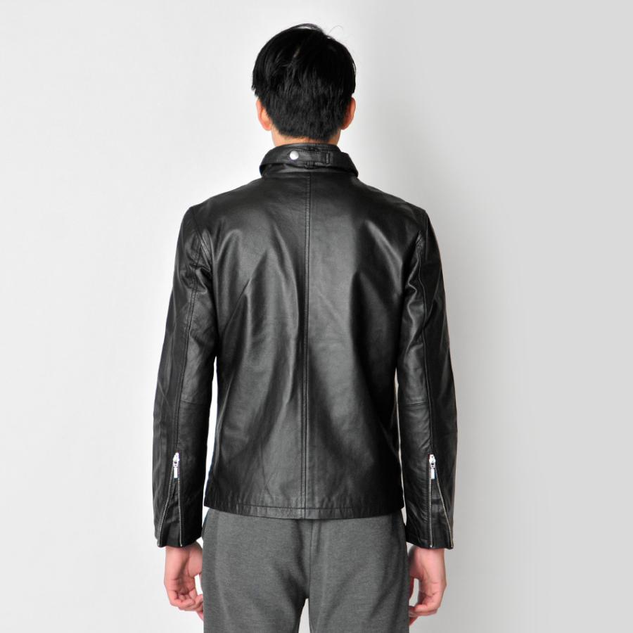 レザージャケット メンズ 本革 キャメル ブルー 青 ブラック 黒 M L XL 2L L ライダース シングル 革ジャン リアルレザー 春 秋 Sacro サークロ hk 13567 | sacro | 12