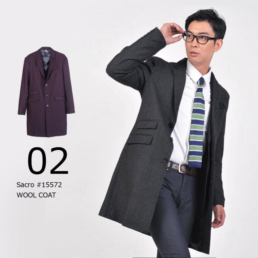 チェスターコート メンズ ロング ビジネス グレー ワイン チャコール M L Xl 2l Ll 3l 大きいサイズ コート ウール Sacro サークロ Hk エイチケー メンズジャケット バッグ 鞄 のhk 通販 Yahoo ショッピング