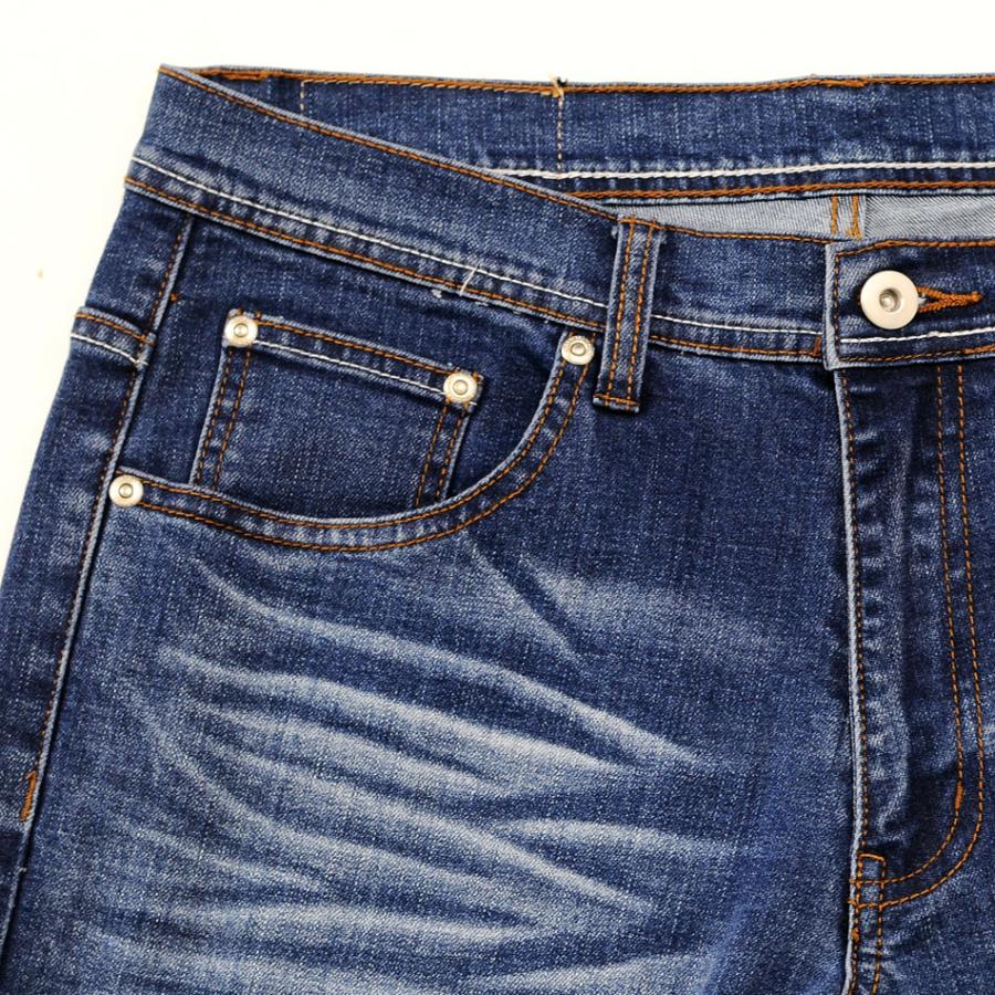 ジーンズ メンズ テーパード M L XL 2L 3L 30 31 32 33 青 黒 ブルー ブラック ストレッチ ユーズド ウォッシュ スリム 春夏秋冬 Sacro エイチケー 16126 | sacro | 12