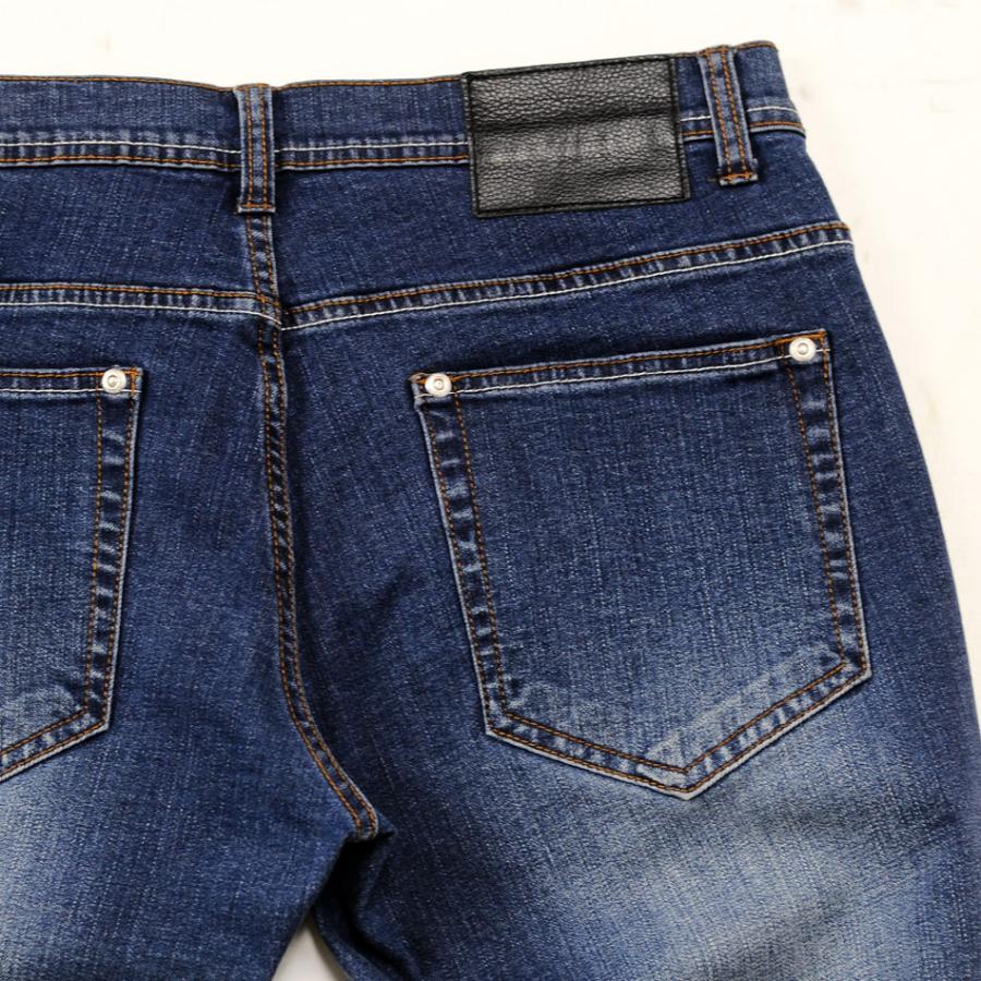 ジーンズ メンズ テーパード M L XL 2L 3L 30 31 32 33 青 黒 ブルー ブラック ストレッチ ユーズド ウォッシュ スリム 春夏秋冬 Sacro エイチケー 16126 | sacro | 13