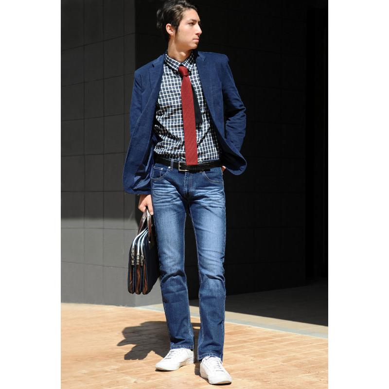 ジーンズ メンズ テーパード M L XL 2L 3L 30 31 32 33 青 黒 ブルー ブラック ストレッチ ユーズド ウォッシュ スリム 春夏秋冬 Sacro エイチケー 16126 | sacro | 06