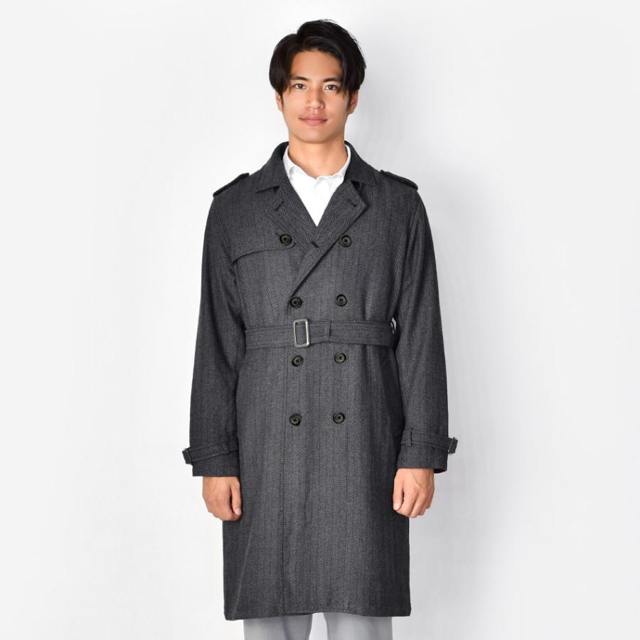 トレンチコート メンズ ビジネス ロング コーデュロイ ツイード 大きいサイズ 紺 茶 黒 ベージュ ネイビー ブラウン チャコールグレー M L 2l 3l Sale 66 Off