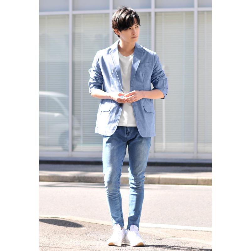 EVOLUTION シャツ生地 サマージャケット メンズ 綿麻 リネン EVOLUTION シャツ生地 サマージャケット メンズ 綿麻 リネン