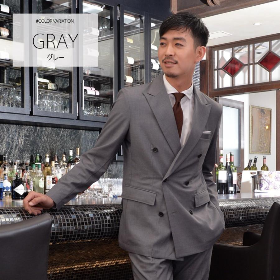 sacro（サークロ） ダブル メンズ テーラードジャケット 背抜き グレー