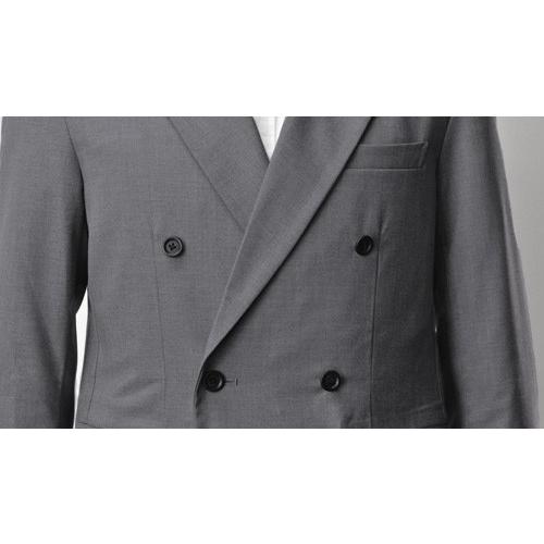 サークロ Sacro ダブル メンズ テーラードジャケット 背抜き グレー M L 2L 3L 大きいサイズ 17107 | sacro | 11