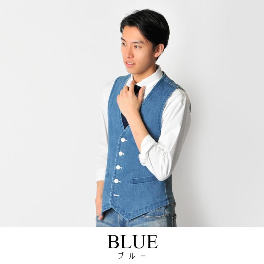 ベスト メンズ ビジネス デニム ブルー 青 ネイビー 紺 B体 大きいサイズ ジレ 春 夏 秋 冬 ストレッチ カジュアル キレイめ Sacro サークロ Hk b メンズジャケット バッグ 鞄 のhk 通販 Yahoo ショッピング