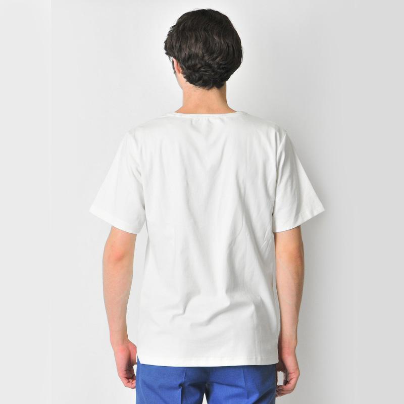 tシャツ メンズ 半袖 無地 白 紺 M L XL 3L 大きいサイズ クルーネック ホワイト ネイビー カットソー Sacro サークロ | sacro | 09