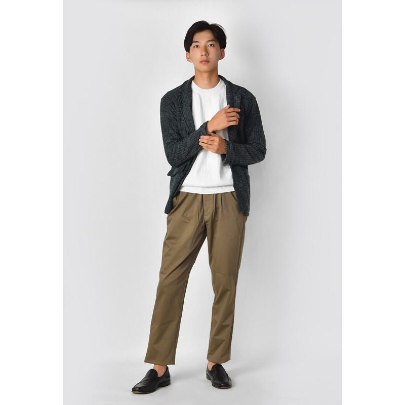 ジャケット メンズ ニット ニット テーラード 春秋冬 ストライプ ストレッチ カジュアル 綺麗め モード系 ライトグレー ダークグリーン チャコール M L XL | EVOLUTION | 08