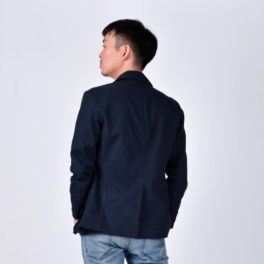 サマージャケット メンズ カジュアル ビジネス リネン 春 夏 秋 ベージュ ネイビー B体 大きいサイズ Sacro サークロ 18113 | sacro | 06