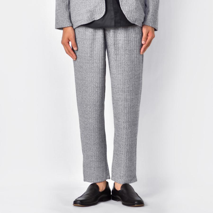 テーパードパンツ メンズ アンクルパンツ 春秋冬 ストライプ カジュアル 綺麗め モード系 ストレッチ ライトグレー ダークグリーンチャコール M L XL 23529 | EVOLUTION | 11