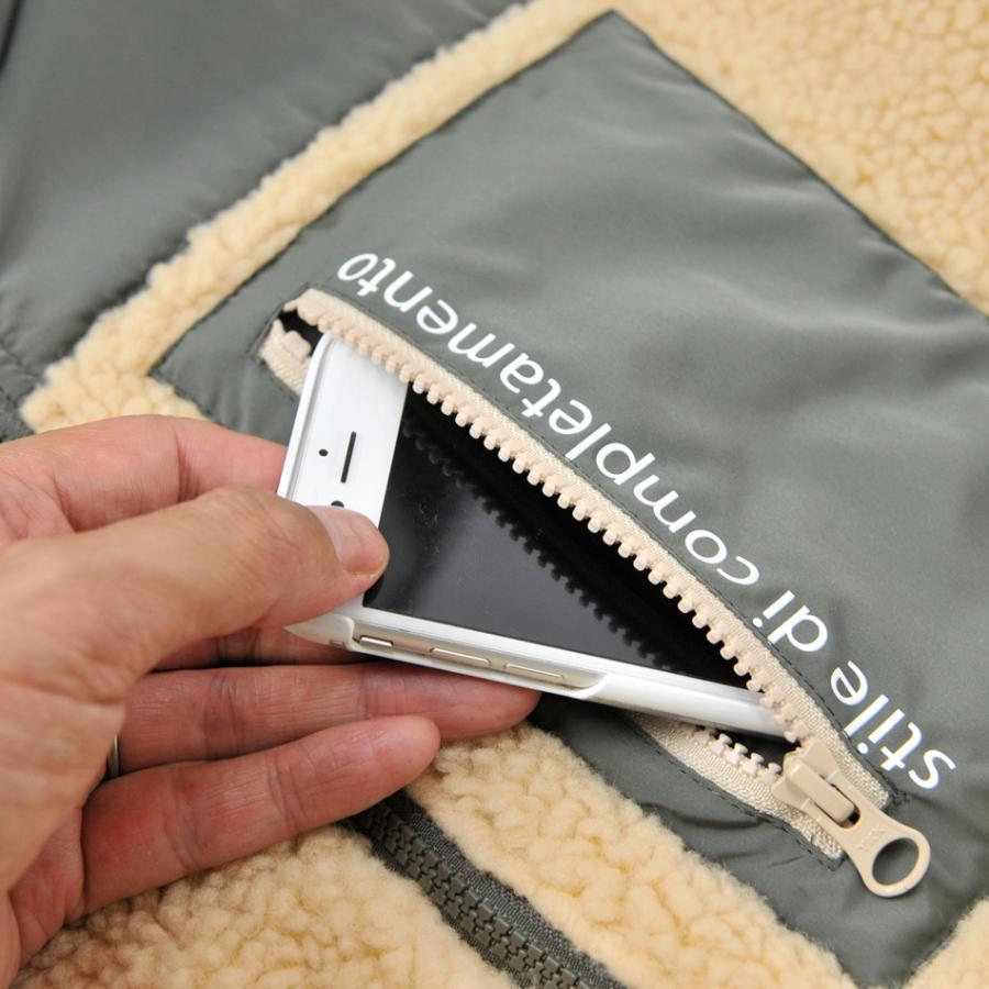 ボアジャケット ボアブルゾン メンズ 秋冬 大きいサイズ アウトドア ベージュ ブラウン ブラック 黒 M L 2L 3L XL LL XXL Sacro サークロ hk 19557 | sacro | 16