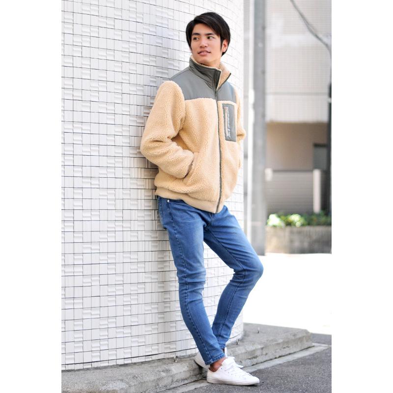 ボアジャケット ボアブルゾン メンズ 秋冬 大きいサイズ アウトドア ベージュ ブラウン ブラック 黒 M L 2L 3L XL LL XXL Sacro サークロ hk 19557 | sacro | 07