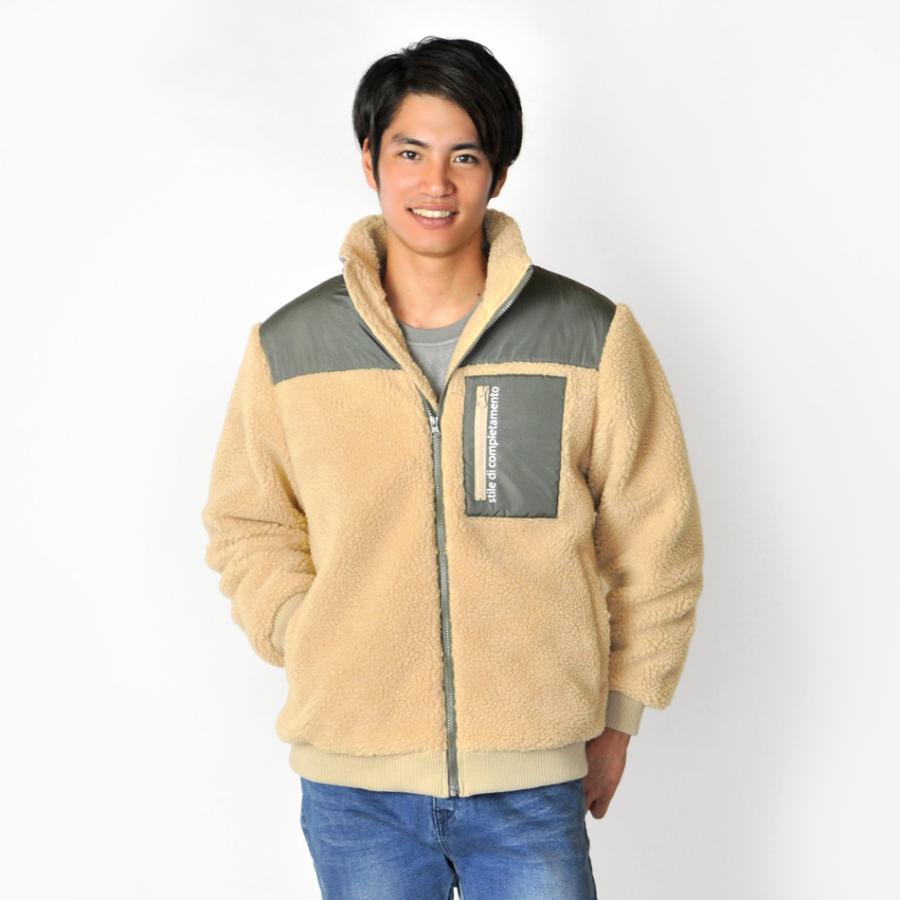 ボアジャケット ボアブルゾン メンズ 秋冬 大きいサイズ アウトドア ベージュ ブラウン ブラック 黒 M L 2L 3L XL LL XXL Sacro サークロ hk 19557 | sacro | 12