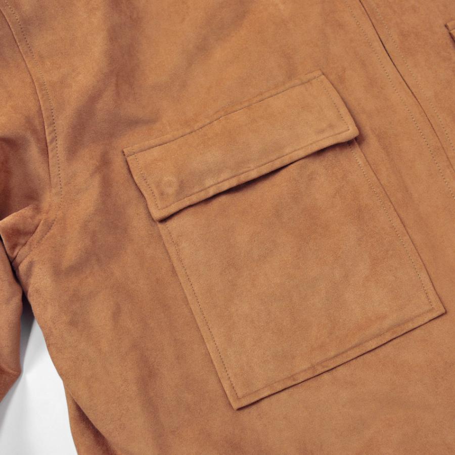 チェック リバーシブルジャケット メンズ ビッグシルエット 春秋冬 スエード リバーシブル ブルゾン ブラウン ブラック 茶 黒 M L 2L 3L XL XXL hk エイチケー | sacro | 14