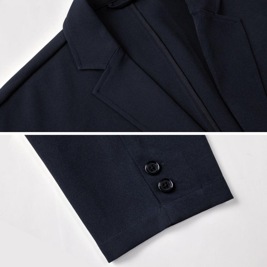 セットアップ メンズ ビッグシルエット スリーピース ジャケット ベスト パンツ モード 韓国ファッション ベージュ カーキ ネイビー ブラック 紺 黒 M L XL | EVOLUTION | 15