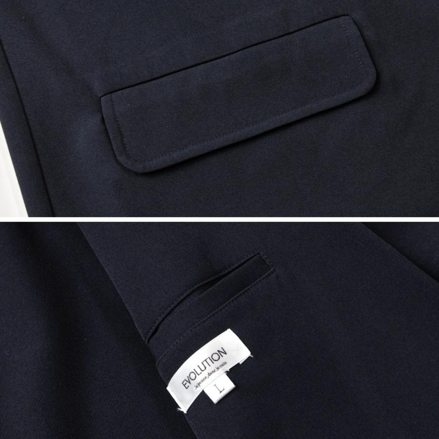 セットアップ メンズ ビッグシルエット スリーピース ジャケット ベスト パンツ モード 韓国ファッション ベージュ カーキ ネイビー ブラック 紺 黒 M L XL | EVOLUTION | 16