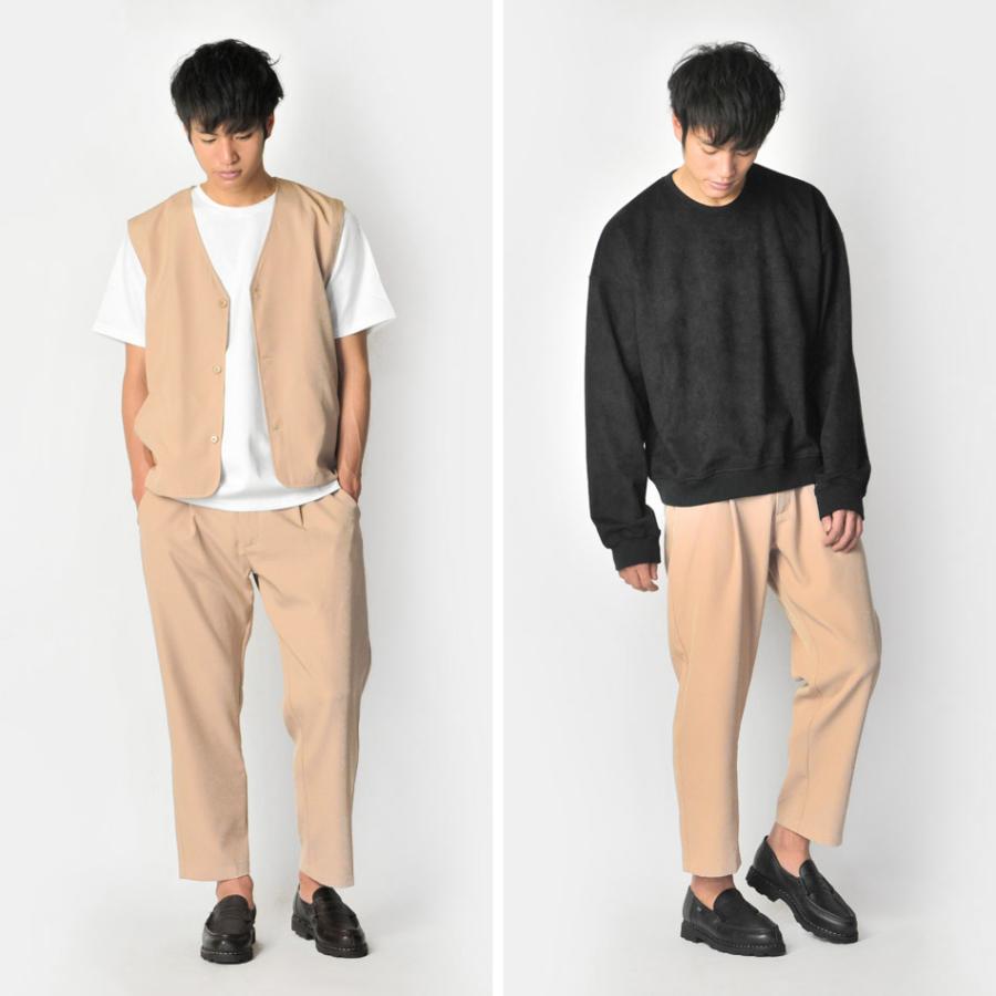 セットアップ メンズ ビッグシルエット スリーピース ジャケット ベスト パンツ モード 韓国ファッション ベージュ カーキ ネイビー ブラック 紺 黒 M L XL | EVOLUTION | 19