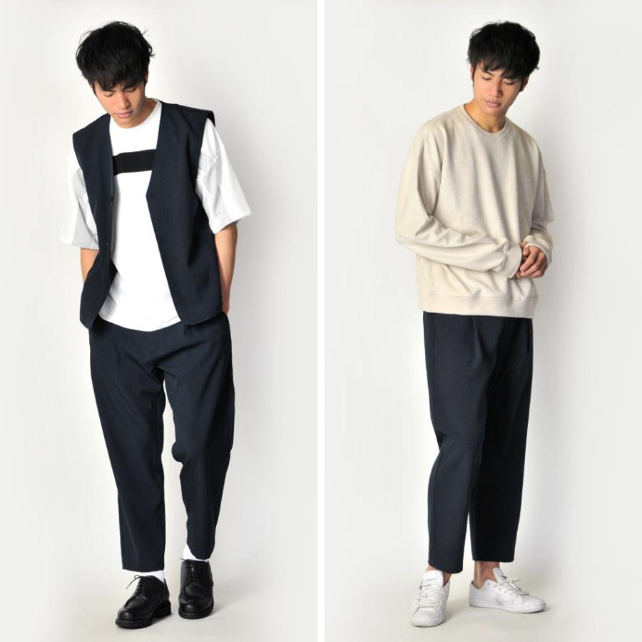 セットアップ メンズ ビッグシルエット スリーピース ジャケット ベスト パンツ モード 韓国ファッション ベージュ カーキ ネイビー ブラック 紺 黒 M L XL | EVOLUTION | 21