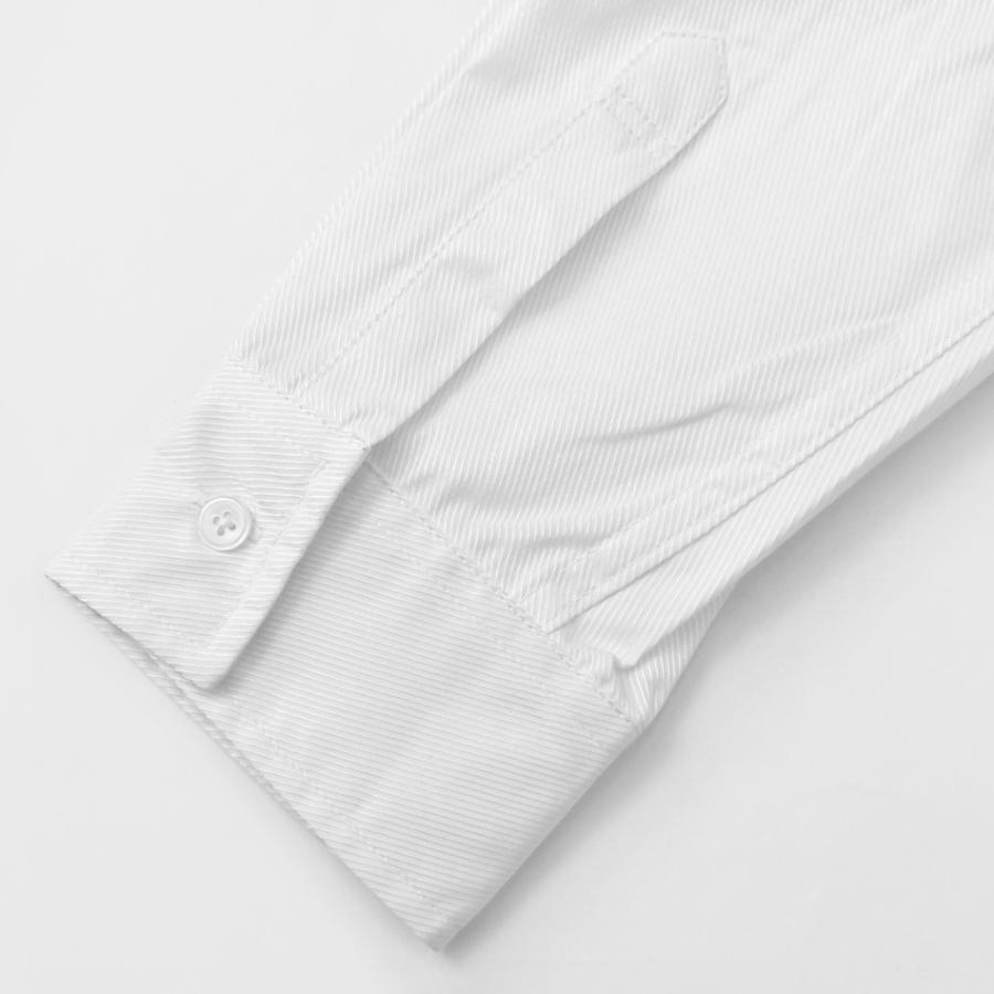 シャツ メンズ カジュアル 長袖 無地 ストライプ モード 綺麗め タイト スリム 春夏秋冬 白 黒 ホワイト ブラック ネイビー 大きいサイズ M L XL 2L 3L 4L 5L | EVOLUTION | 19
