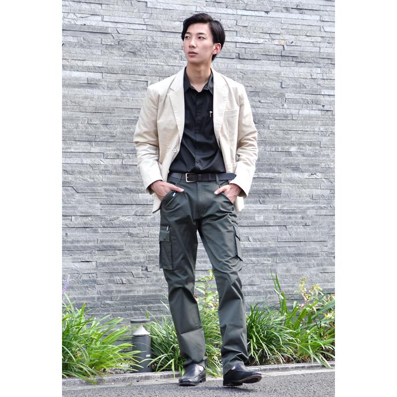 シャツ メンズ カジュアル 長袖 無地 ストライプ モード 綺麗め タイト スリム 春夏秋冬 白 黒 ホワイト ブラック ネイビー 大きいサイズ M L XL 2L 3L 4L 5L | EVOLUTION | 10