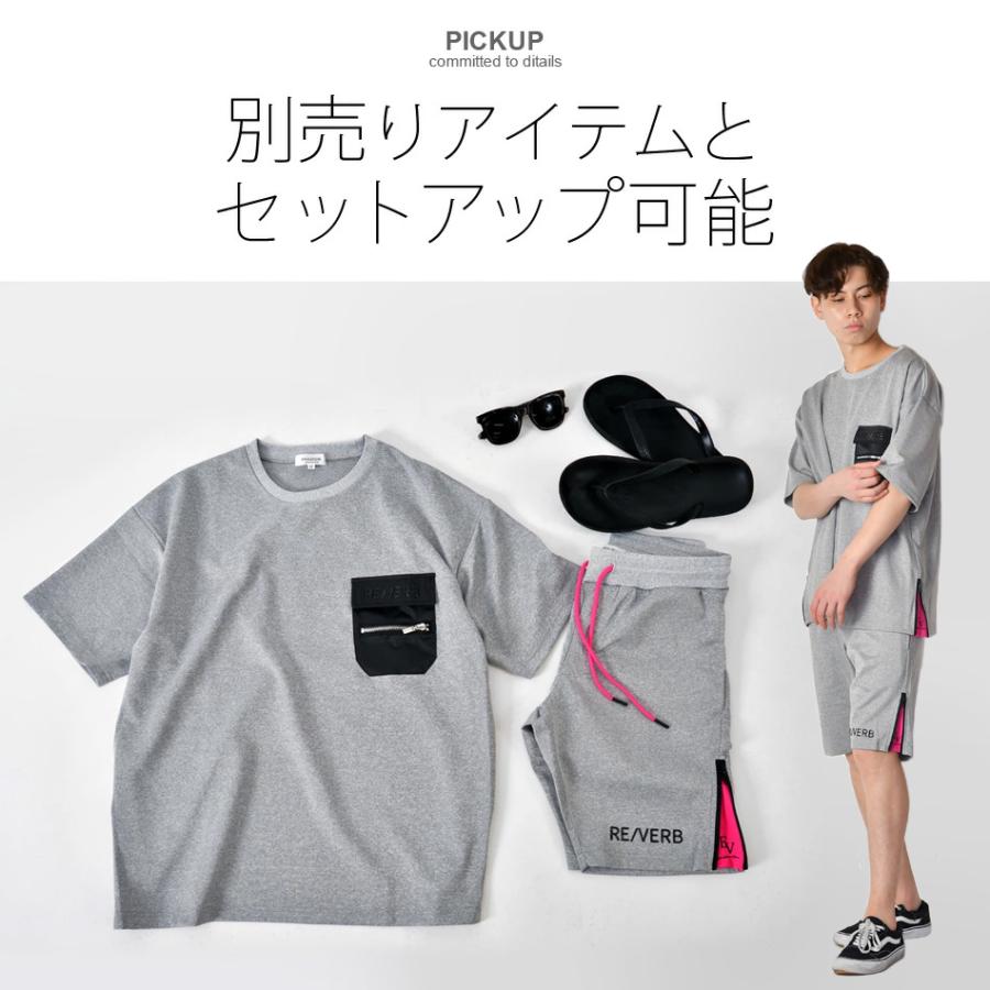 ビッグシルエット tシャツ メンズ 半袖 クルーネック ポンチ ストリート系 サーフ系 ビター系 韓国ファッション グレー モカ ブラック 黒 ポケット M L XL LL 2L | EVOLUTION | 05