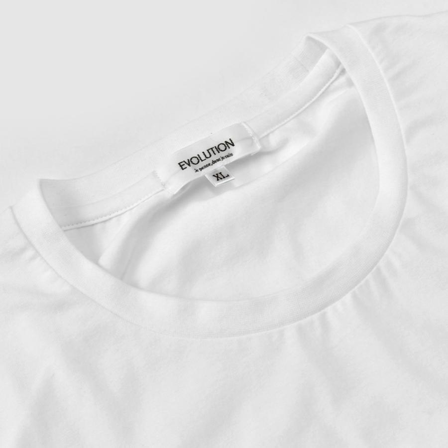 Tシャツ メンズ 半袖 ロゴ ロゴティー ラインストーン クルーネック サーフ系 ビター系 ストリート系 ホワイト ブラック 白 黒 M L XL LL 2L | EVOLUTION | 10