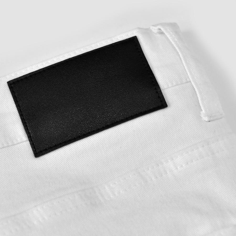 スキニーパンツ メンズ ストレッチパンツ ユーズド加工 タイト 細め 伸縮 伸びる アメカジ サーフ ビター オラオラ系 お兄系 白 黒 ホワイト ブラック S M L XL | EVOLUTION | 14